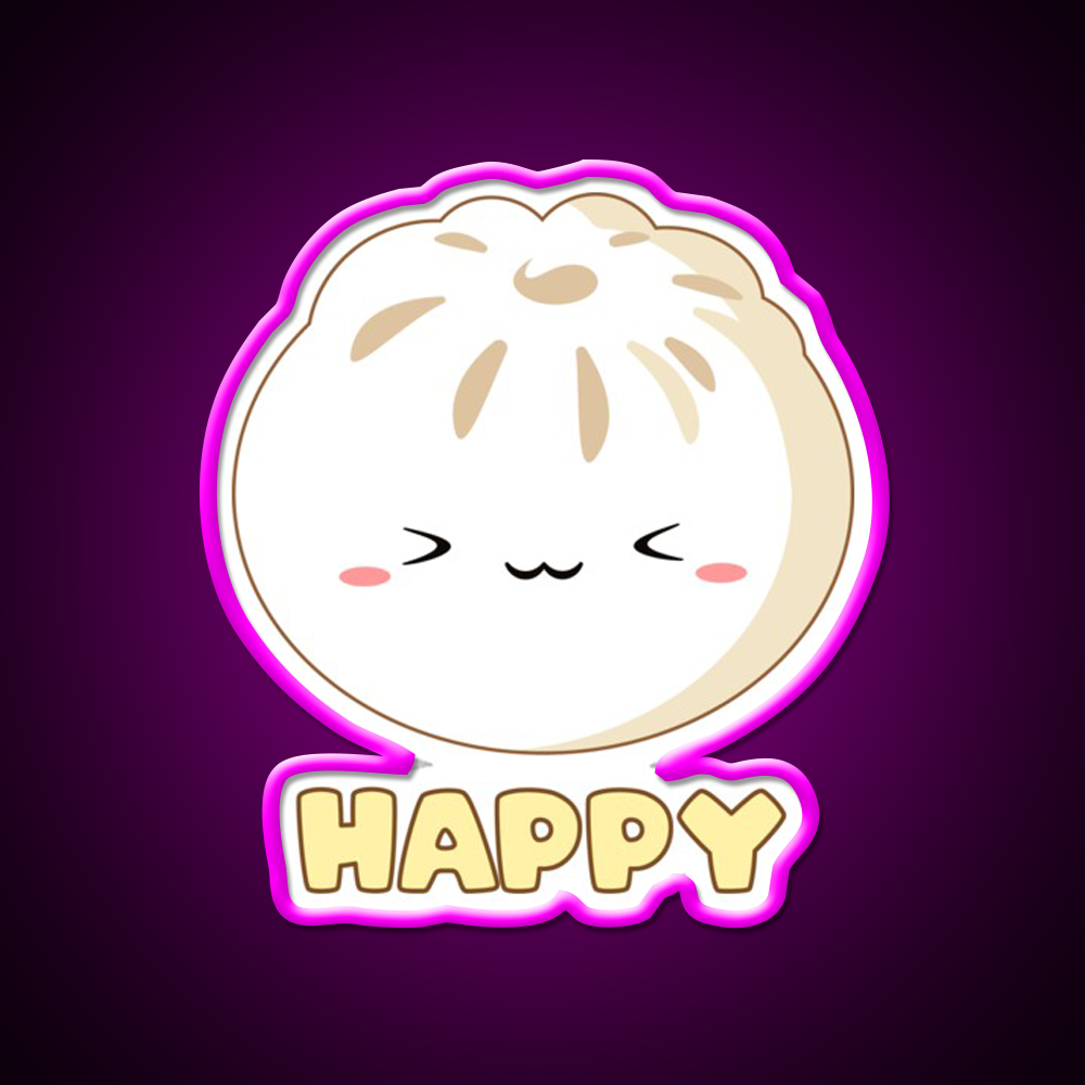 Happy Bao Led Neon Sign Chinese Food Rgb Color