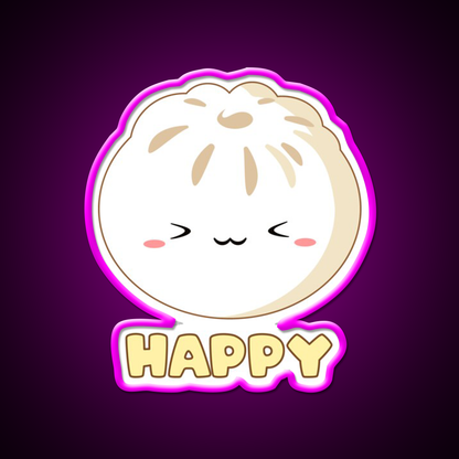 Happy Bao Led Neon Sign Chinese Food Rgb Color