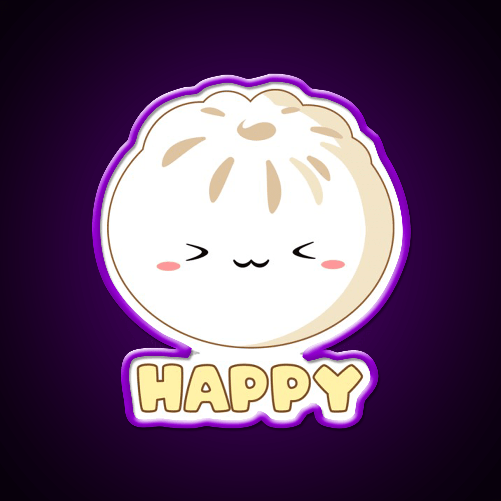 Happy Bao Led Neon Sign Chinese Food Rgb Color - Shineneon