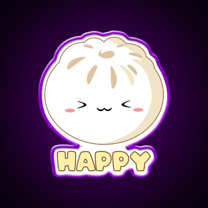 Happy Bao Led Neon Sign Chinese Food Rgb Color - Shineneon