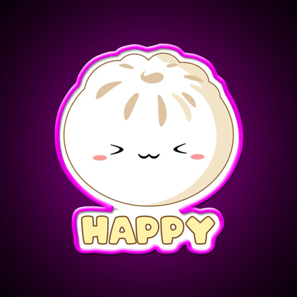 Happy Bao Led Neon Sign Chinese Food Rgb Color - Shineneon