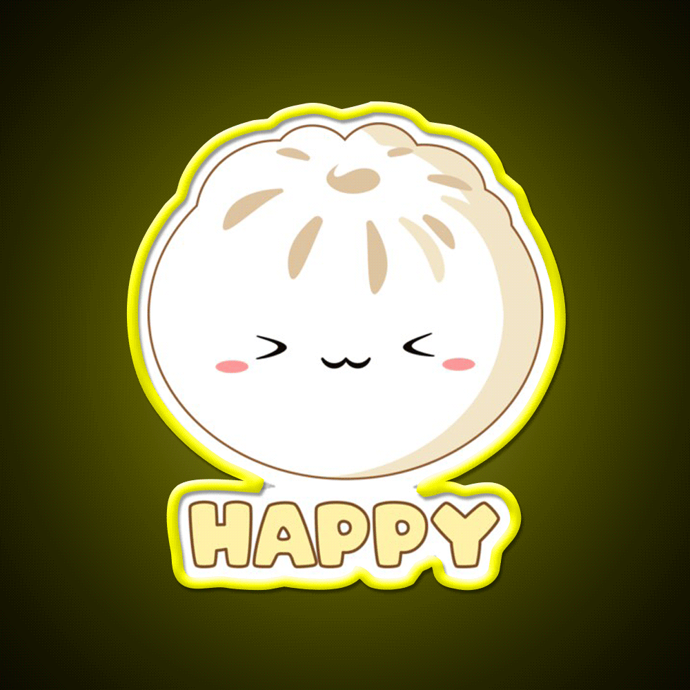 Happy Bao Led Neon Sign Chinese Food Rgb Color