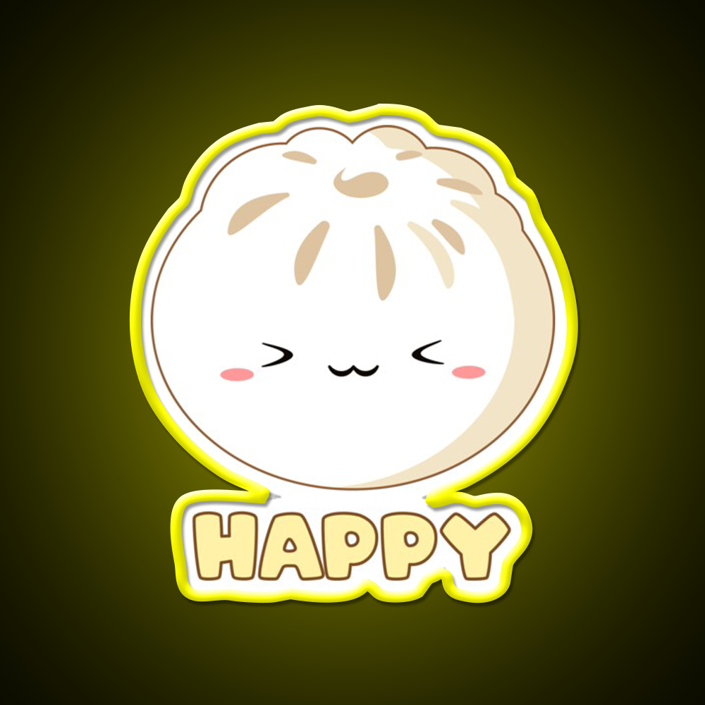 Happy Bao Led Neon Sign Chinese Food Rgb Color
