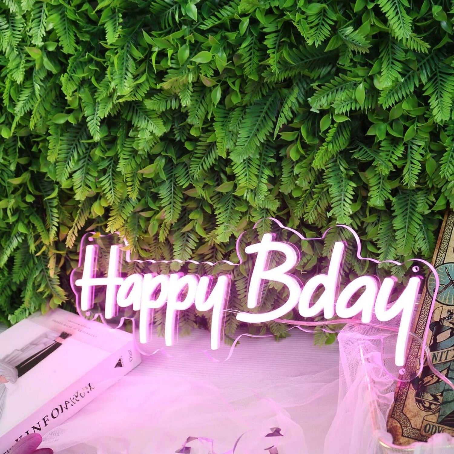 Happy Bday Purple Neon Sign | Shineneon