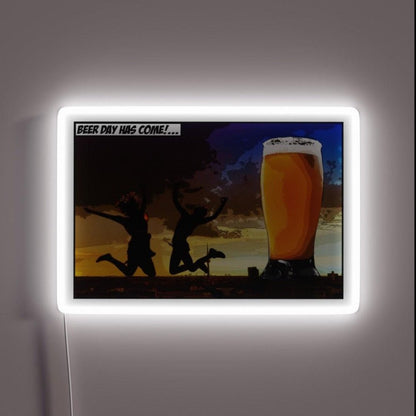 Happy Beer Day Beer Day Has Come Rgb Led Neon Sign - Shineneon