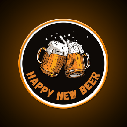Happy Beer Man Cave Bar Led Neon Sign - Shineneon