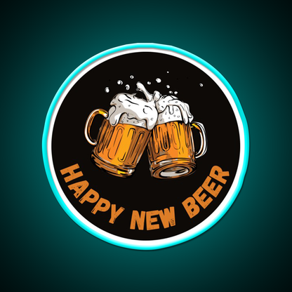 Happy Beer Man Cave Bar Led Neon Sign