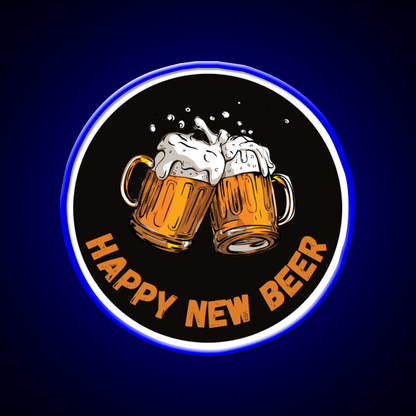 Happy Beer Man Cave Bar Led Neon Sign