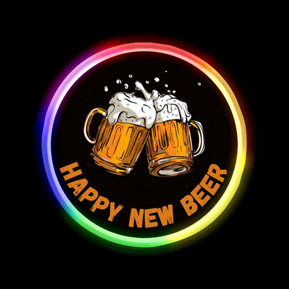 Happy Beer Man Cave Bar Led Neon Sign