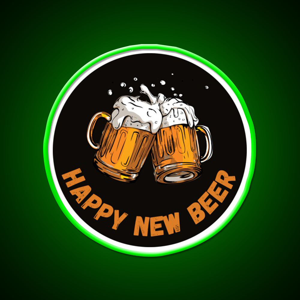 Happy Beer Man Cave Bar Led Neon Sign