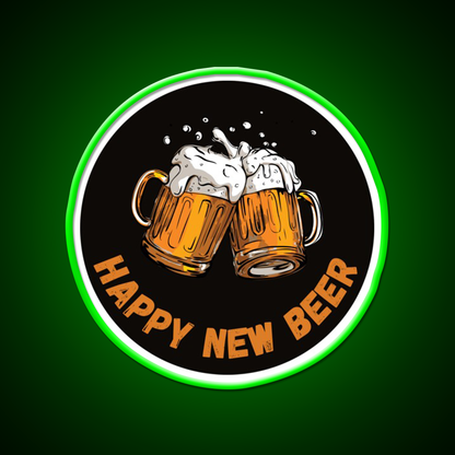 Happy Beer Man Cave Bar Led Neon Sign