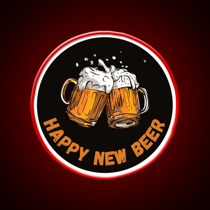 Happy Beer Man Cave Bar Led Neon Sign