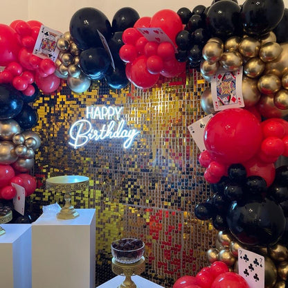 Happy Birthday 90 Blue White Led Neon Sign For Balloon Wall Party | Shineneon