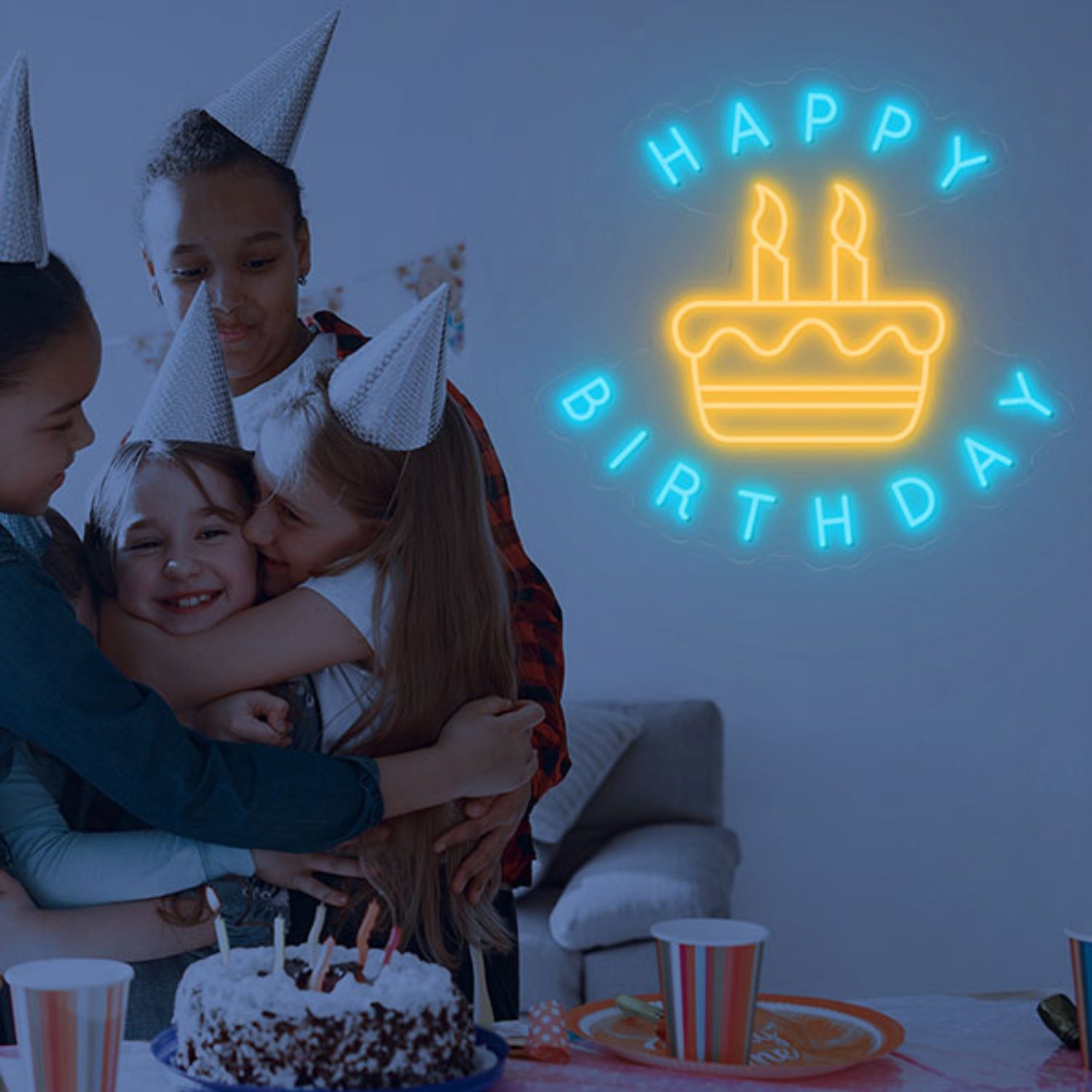 Happy Birthday Cake Neon Light Sign | Shineneon