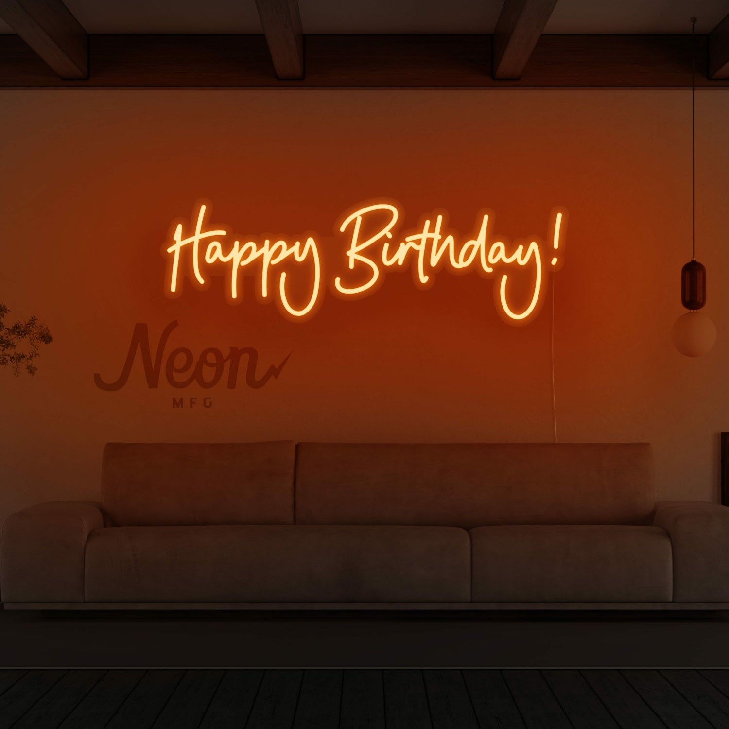 Happy Birthday Cursive Neon Sign | Shineneon