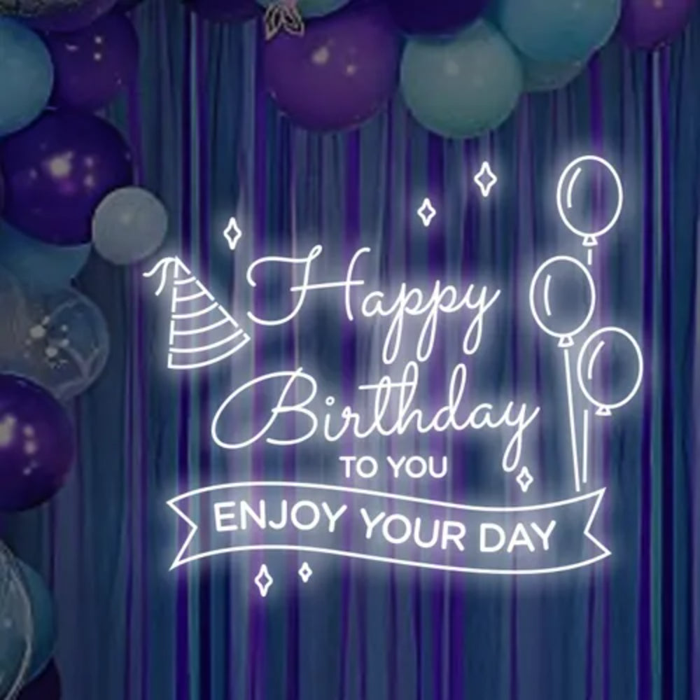Happy Birthday Enjoy Your Day Led Neon Sign | Shineneon