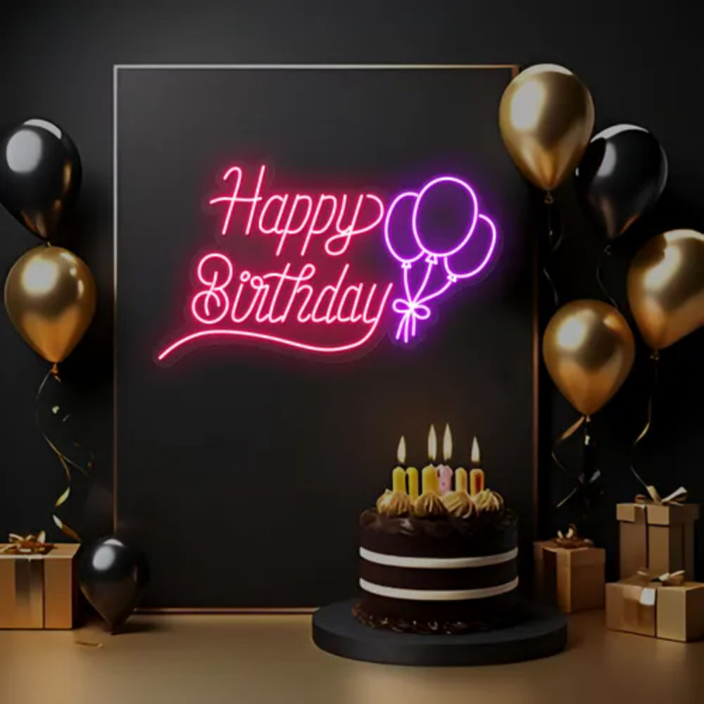 Happy Birthday Glow Led Neon Sign | Shineneon