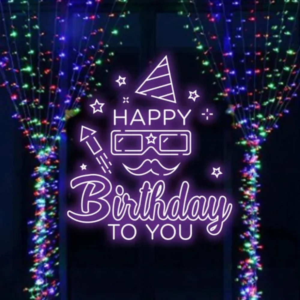 Happy Birthday Goggles Led Neon Sign | Shineneon