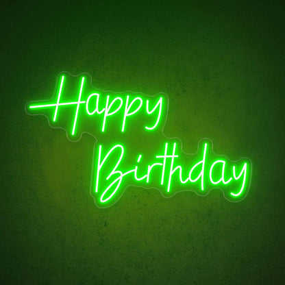 Happy Birthday Handwritten Led Neon Sign For Indoor Party Decor | Shineneon