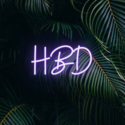 Happy Birthday Hbd Led Neon Sign For Parties Homes And Bars | Shineneon