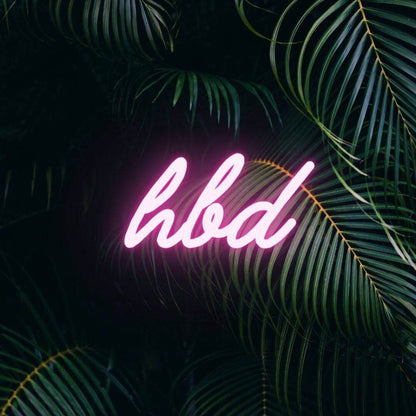 Happy Birthday Hbd Led Neon Sign For Parties Homes And Bars | Shineneon