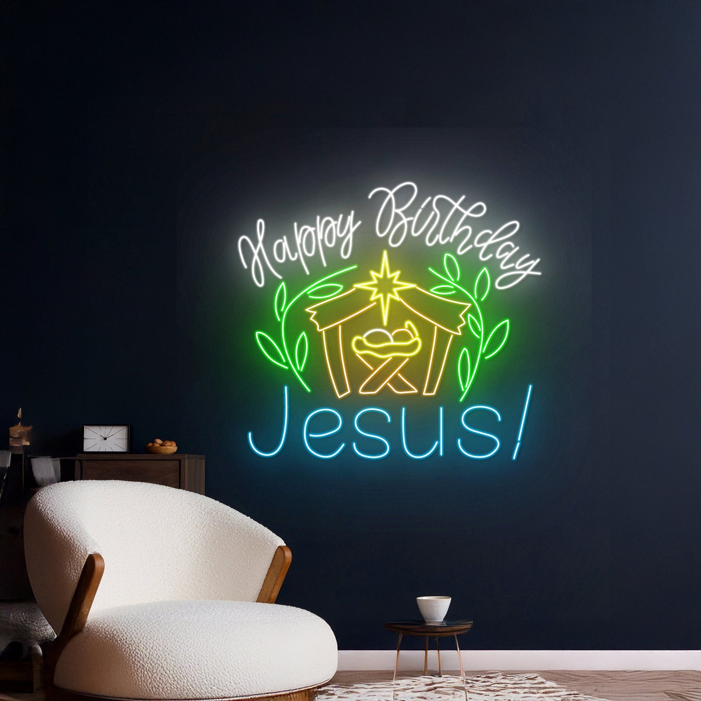 Happy Birthday Jesus Led Sign