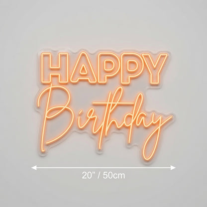 Happy Birthday LED Neon Sign Wall Neon Sign - 04 Size Image