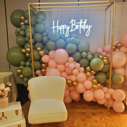 Happy Birthday Led Neon Sign White Handwritten Style Indoor Party Decor | Shineneon