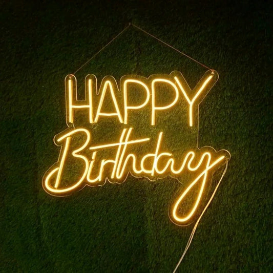 Happy Birthday Led Sign Business Neon Signs Wall Art Decor