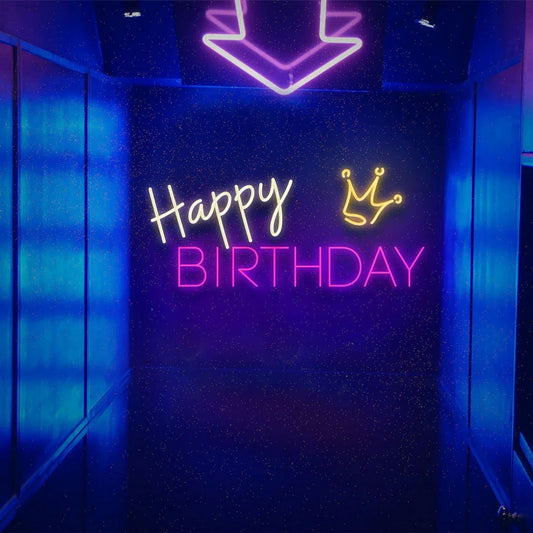 Happy Birthday Led Sign Business Neon Signs Wall Decor