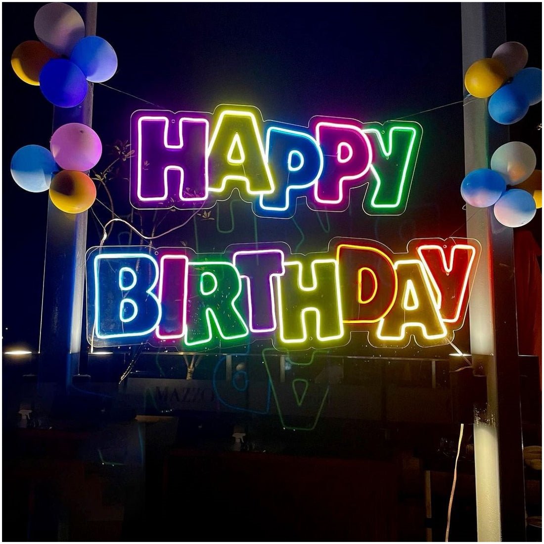 Happy Birthday Led Sign Business Neon Signs With Multi Colors - Shineneon