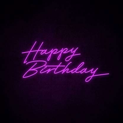 Happy Birthday Neon Sign For Celebratory Birthday Decor | Shineneon