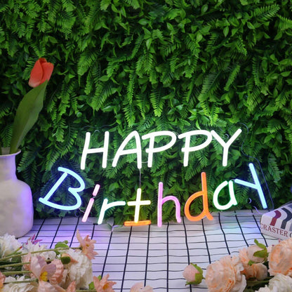 Happy Birthday Neon Sign For Wall Decor | Shineneon