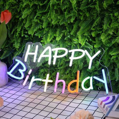 Happy Birthday Neon Sign For Wall Decor | Shineneon