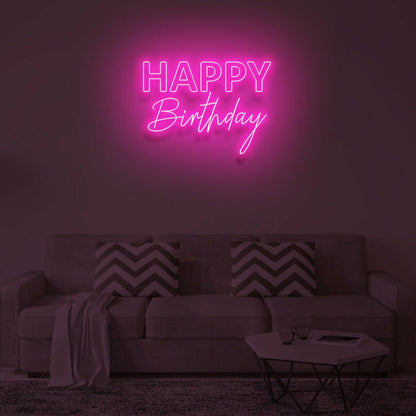 Happy Birthday V2 Led Neon Sign | Shineneon