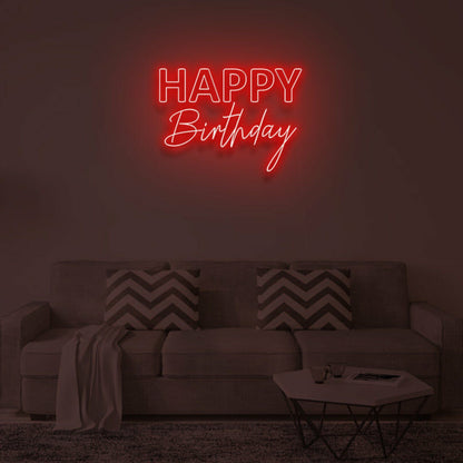 Happy Birthday V2 Led Neon Sign | Shineneon