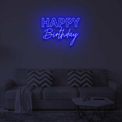 Happy Birthday V2 Led Neon Sign | Shineneon