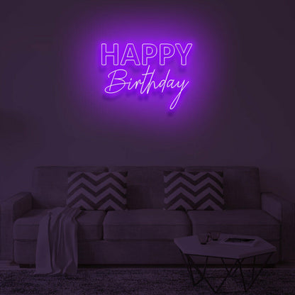 Happy Birthday V2 Led Neon Sign | Shineneon