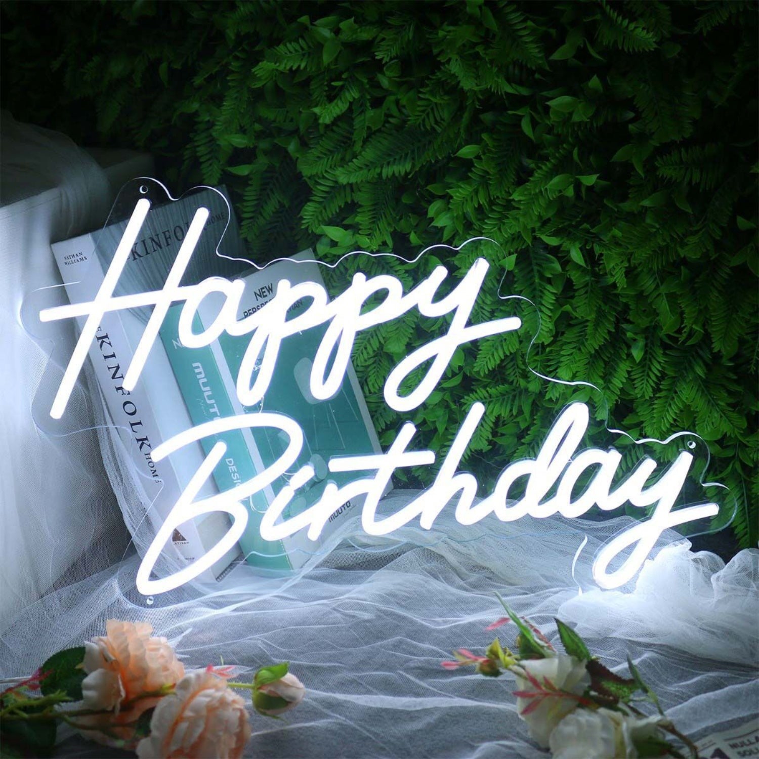 Happy Birthday White Neon Led Sign | Shineneon