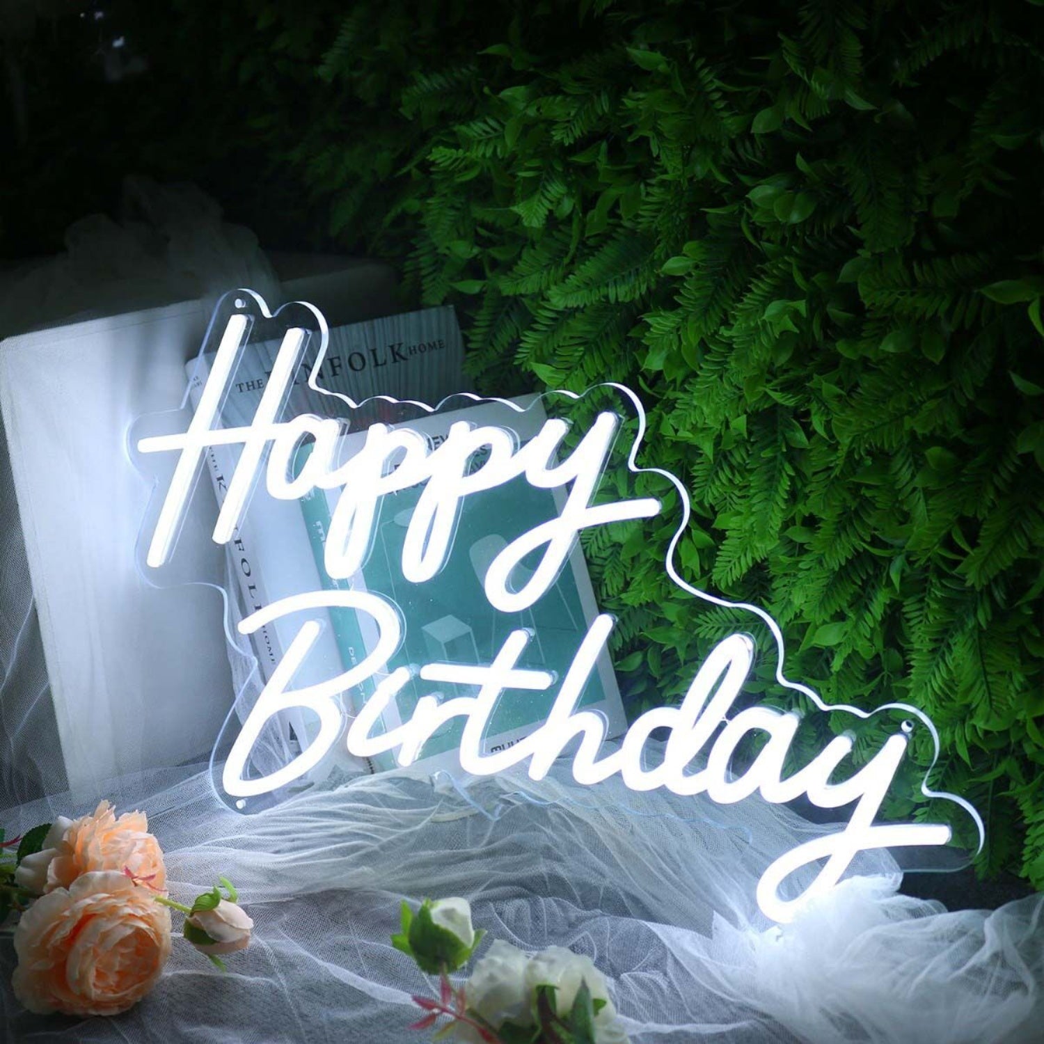 Happy Birthday White Neon Led Sign | Shineneon