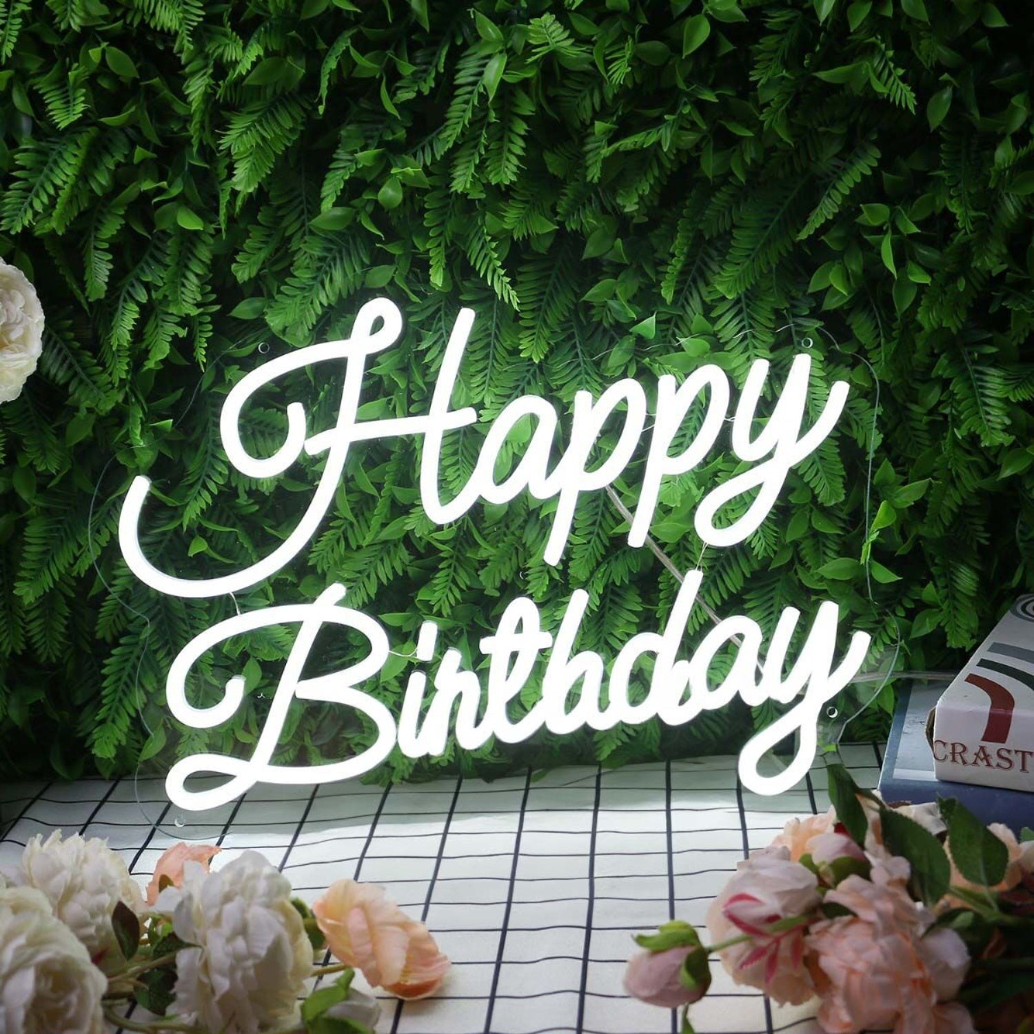 Happy Birthday White Neon Sign | Shineneon