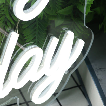 Happy Birthday White Neon Sign | Shineneon