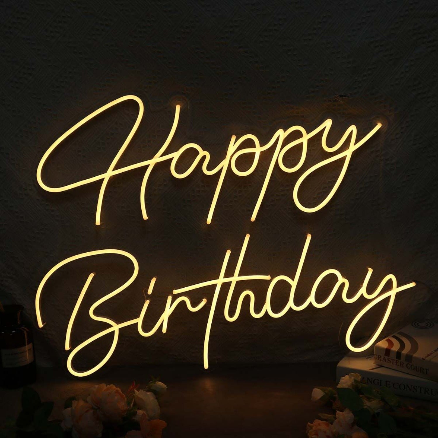 Happy Birthday Yellow Neon Sign | Shineneon