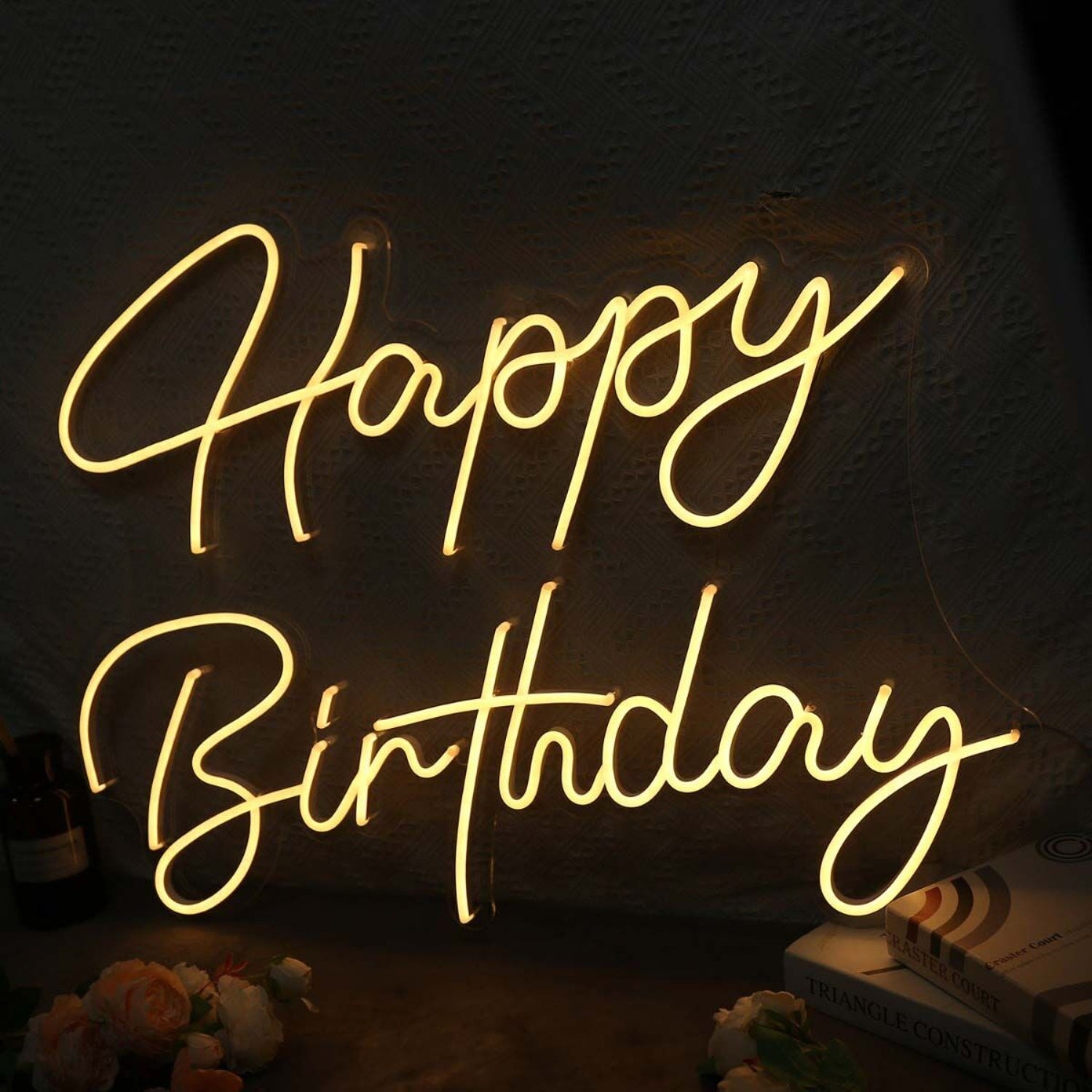 Happy Birthday Yellow Neon Sign | Shineneon