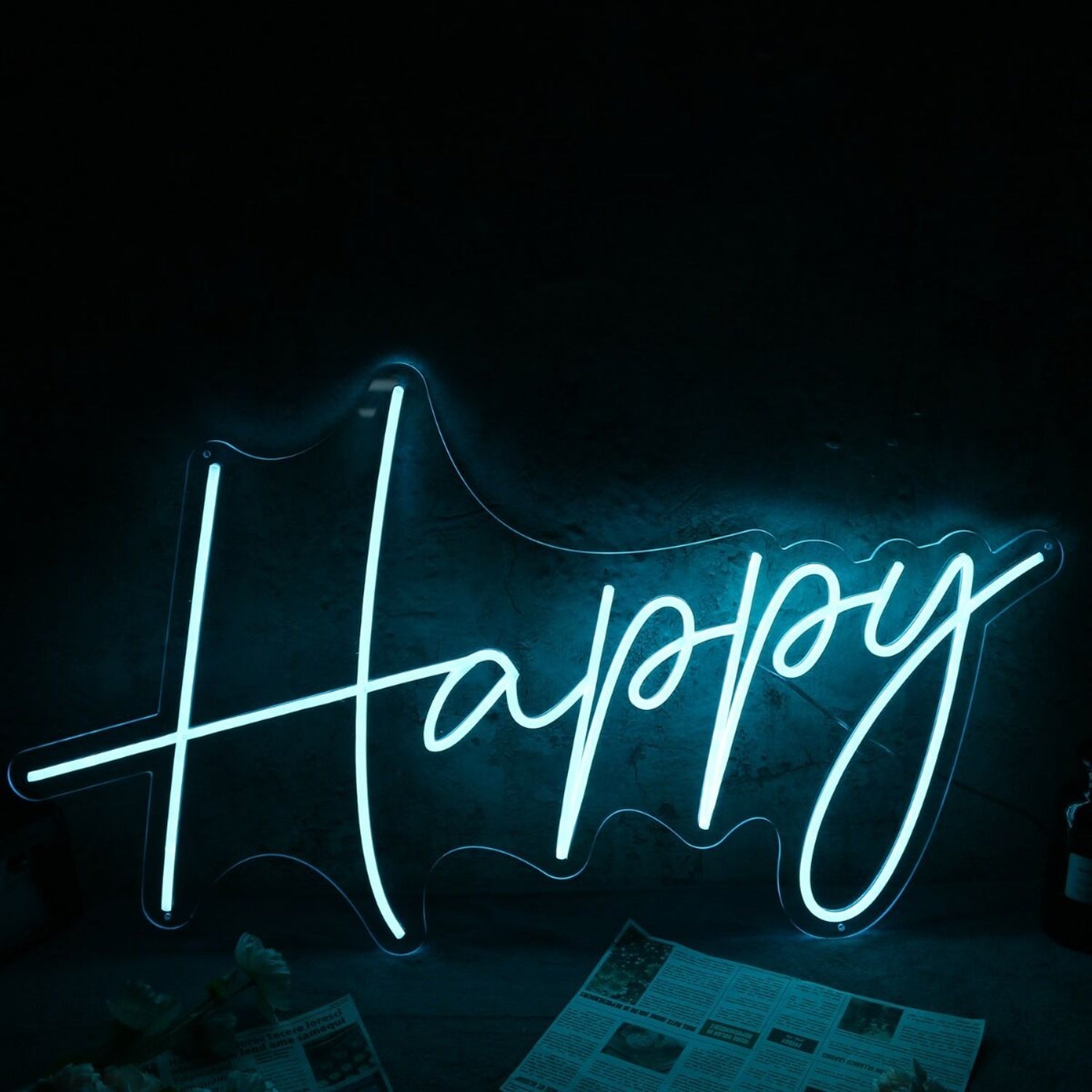 Happy Blue Custom Led Neon Sign - Shineneon