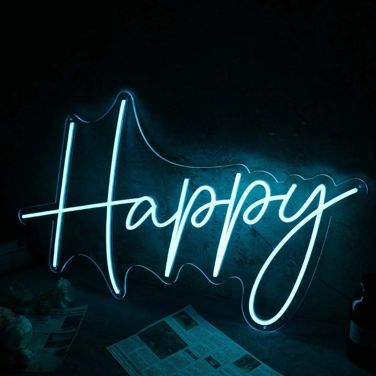 Happy Blue Custom Led Neon Sign - Shineneon
