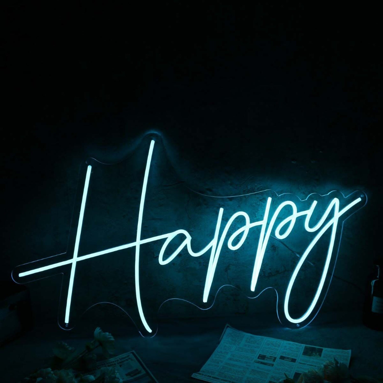 Happy Blue Custom Led Neon Sign - Shineneon