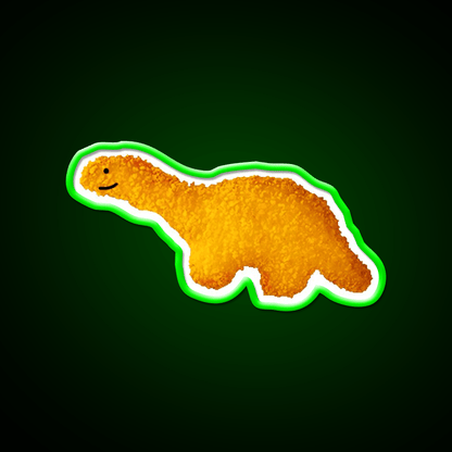 Happy Dino Nugget Fast Food Led Neon Sign For Burger Place Rgb Color - Shineneon