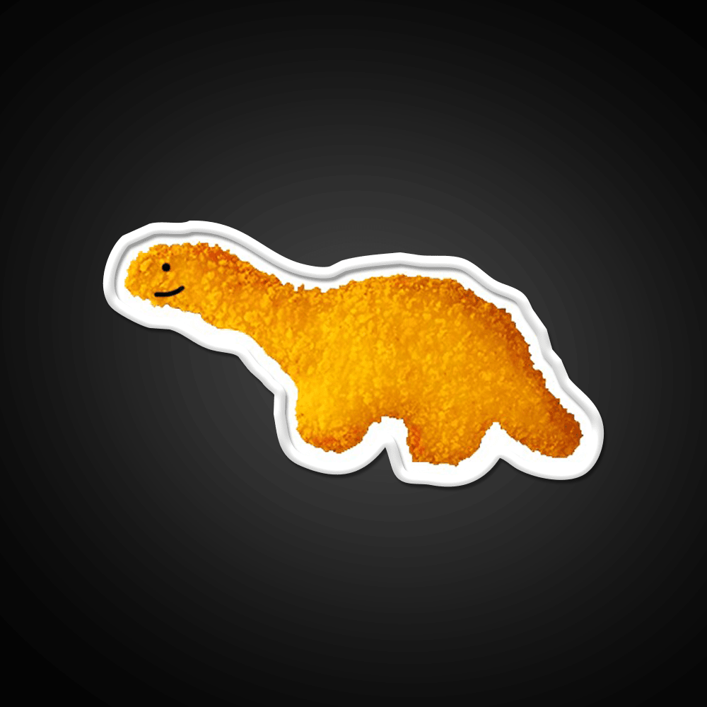 Happy Dino Nugget Fast Food Led Neon Sign For Burger Place Rgb Color - Shineneon