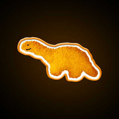 Happy Dino Nugget Fast Food Led Neon Sign For Burger Place Rgb Color - Shineneon